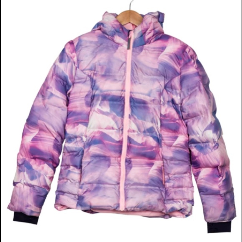 Pink & Purple Girls Puffer Coat Size 14-16